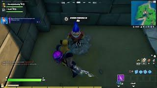 Dig Up Gnomes from Fort Crumpet and Pleasant Park - Fortnite