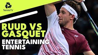 Casper Ruud vs Richard Gasquet Entertaining Tennis  Paris 2022 Highlights