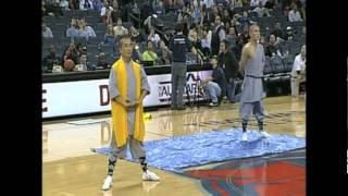 Shaolin Kung Fu Master Yan Dong Throws a Needle Through Glass at an NBA Game