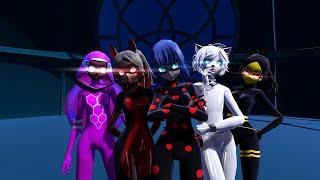 Miraculous Ladybug MMD5 Main Heroes Akumatized Fanmade {Remake Of My Viral Video}