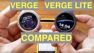 XIAOMI AMAZFIT VERGE and VERGE LITE IP68 Waterproof Sports Fitness Smartwatches Compared