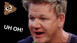 DELETED SCENE Gordon Ramsay Pooing his pants on Sean Evans Hot Ones