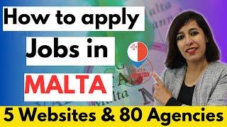 How To Apply For JOBS In MALTA Easily?  Step By Step Complete Process With Demo  Job +Agencies