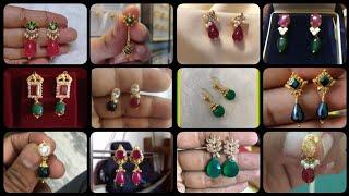 2-3.grams ruby drops earrings designswith weight.