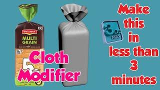 bread packaging in 3ds max with easiest possible way  Cloth modifier in 3ds max @zna_studio