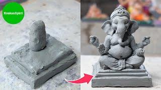 How to Make Ganesha  Very Easy Ganpati idol Making process with Kiran Patil Pen Maharashtra