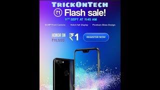 Honor 9N Rs1 Flash Sale 11Sept 1145 AM Honor Flash Sale