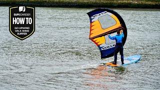 Going upwind with a wing surfer without a foil  How to video