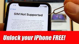 SIM not supported? How to unlock iPhone to any carrier 100% FREE