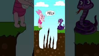 pigg and baby helps the snake #shorts #cartoon #animation #anim dream girl