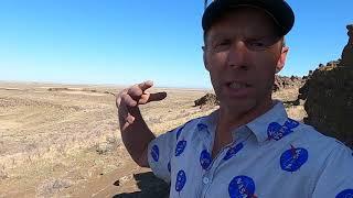 The explosive volcanic eruption of Split Butte a maar volcano in Craters of the Moon NM Idaho