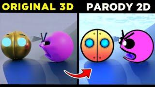 FIRE IN THE HOLE ORIGINAL 3D vs PARODY 2D  Geometry Dash  Meme