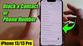 iPhone 1313 Pro How to Block a ContactPhone Number