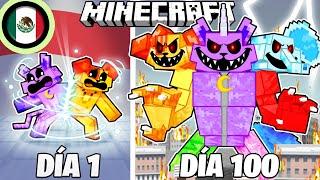 ¡Sobreviví 100 DÍAS como LOS SMILING CRITTERS en Minecraft HARDCORE