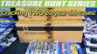 Unboxing TWO 20-year old Hot Wheels old-style cases from 1998 and Treasure Hunt score