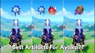 Ayaka Artifacts Comparison  Best Build for C0 Ayaka??  Genshin Impact 