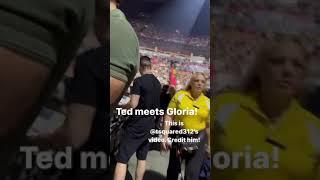 Gloria Estefan Reacts Warmly Meeting Fan at Madonna Show