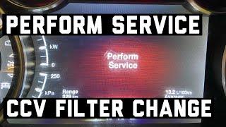 How to PERFORM SERVICE Dodge Ram 6.7 Cummins changing CCV filter and message reset