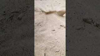 960 fps slowmo sand stone  #slowmo #slowmotion #redminote10pro #water #slowed #stone #fall #sand