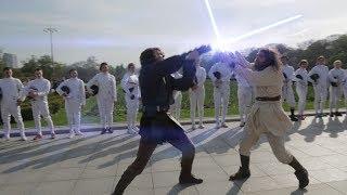 Star Wars fencing flash mob