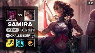 Samira vs Xayah ADC - KR Challenger - Patch 14.2 Season 14