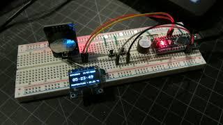 Arduino Nano with DS3231 Clock Module and SSD1306 OLED