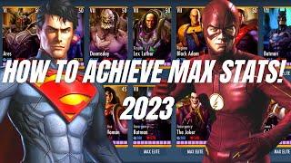 How To Achieve MAX STATS for your Characters 2023  Injustice Gods Among Us 3.4 iOSAndroid