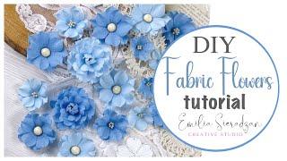 DIY Fabric Flowers Tutorial Die Cutting Stamping and Shaping Petals