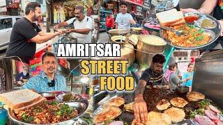 Amritsar Best Street Food  Paneer Bhurji Neutri Kulcha Mathi Choley Amritsari Kulfa