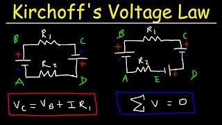 Kirchhoffs Voltage Law - KVL Circuits Loop Rule & Ohms Law - Series Circuits Physics