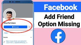 Add Friend Option Not Showing On Facebook  Fix Facebook Add Friend option Not showing?  2024