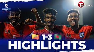 Highlights  Bangladesh vs Bhutan  SAFF Championship 2023  Football  T Sports