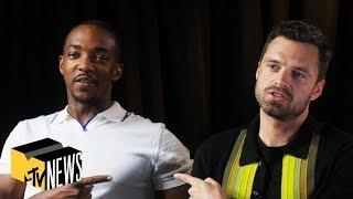 Anthony Mackie & Sebastian Stan Talk Endgame Falcon Winter Soldier & Tom Holland  MTV News