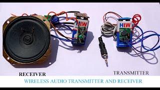 Wireless audio transmitter and receiver using 433Mhz TX and RX