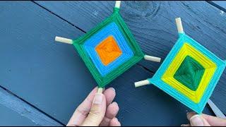 How to make a classic gods eye craft