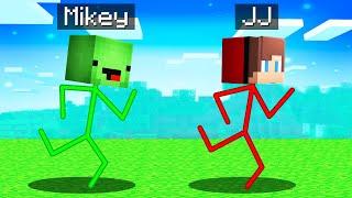 RED STICKMAN Speedrunner vs GREEN STICKMAN Hunter  JJ vs Mikey in Minecraft Maizen
