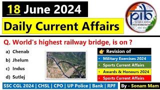 Daily current affairs 2024  18 June 2024 Current Affairs  Current Affairs Today 2024