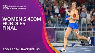 CHAMPIONSHIP RECORD Womens 400m hurdles final replay  Roma 2024