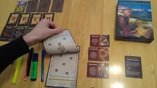 Cartographers Skills mini expansion Solo playthrough - How to setup play and review * Amass Games *