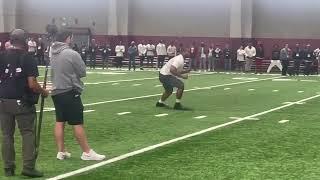 Evan Neal Flashes the Athleticism at His Pro Day