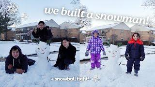 We built a Snowman ️ + Snowball fight ️