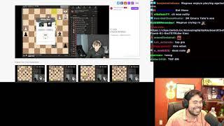 Hikaru reacts to winning against Magnus in Tilited Tuesday