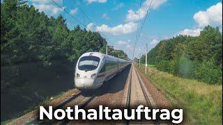 Notbremsung aus 160 kmh – Nothaltauftrag InterCity Eisenbahn