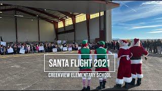 Santa Flight 2021 to Creekview Elementary School by Angel Flight West