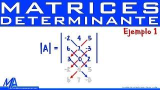 Determinante de una matriz de 3x3 Regla de Sarrus