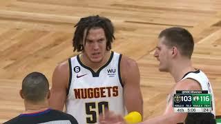 AARON GORDON TACKLES PLAYER LIKE NFL LINEBACKER FIGHT MARCUS SMART