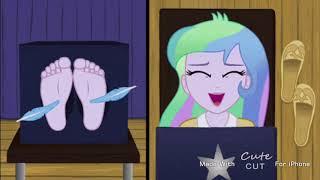 MLP EG Princess Celestia And Her Feet Getting Tickled By The Magical Feathers