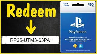 How to Redeem a PlayStation Gift Card Code on PS4 PS5 or Website prepaid voucher pin for PS Plus