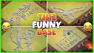 Top 20 Funny Base  Troll Base + Link  Th12 Fun Basecoc