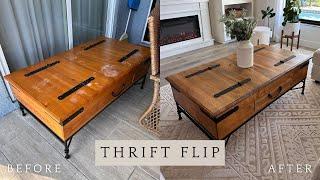 Furniture Flipping Rustic Farmhouse Coffee Table Makeover